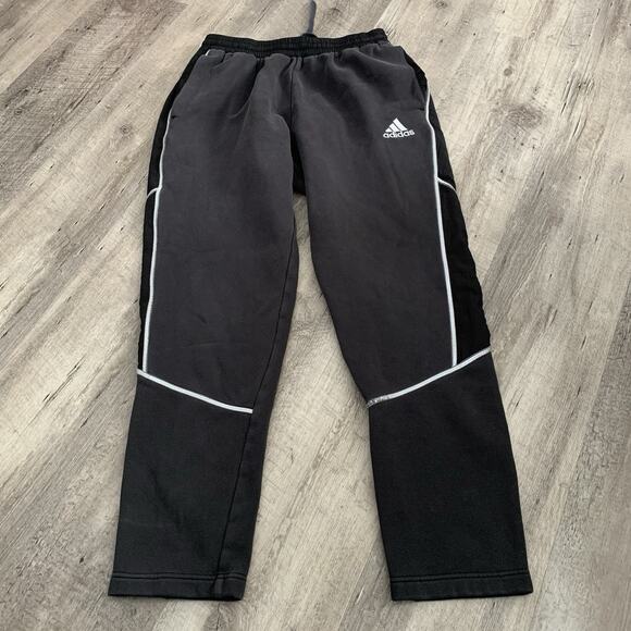 Adidas Mens Large Q4 Fleece Tapered Pants Run Black Jogger GYM Sweatpants HL6912 - Picture 7 of 7